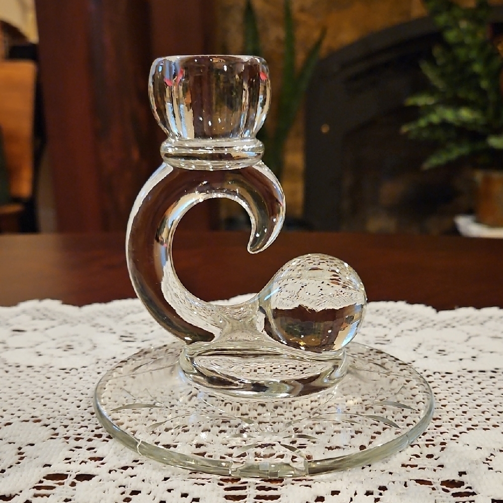 Vintage MCM Paden City Line #900 Art Deco Glass Candlestick